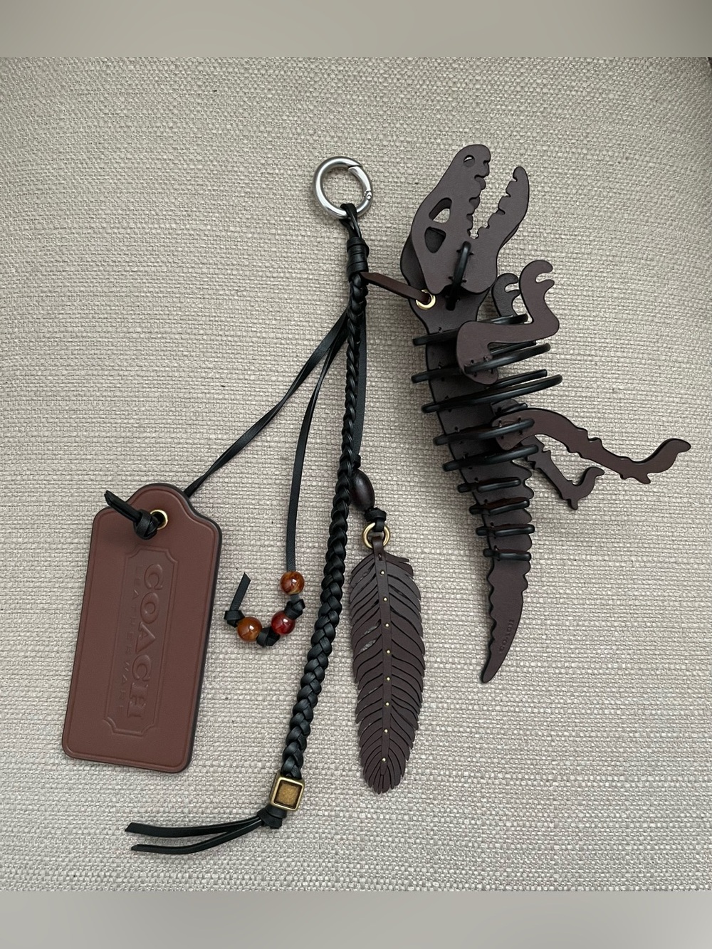 Coach Large Rexy Skeleton 10th Birthday Mixed Bag Charm New Authentic